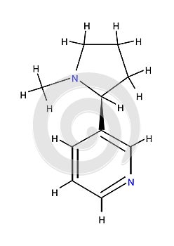 Structural formula of nicotine