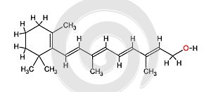 Structural formula of retinol