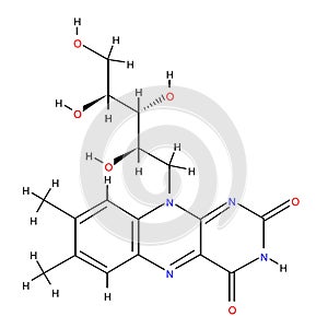 Structural formula of riboflavin