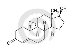 Structural formula of testosterone