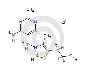 Structural formula of thiamine