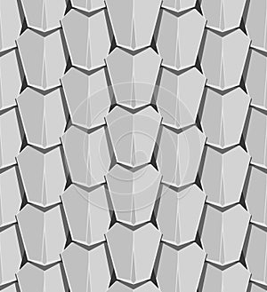 Structural gray reptile skin vector stylization