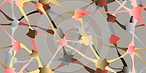 Structural intracellular lattice. Seamless neural structure. Seamless texture. Vector illustration eps-10 photo