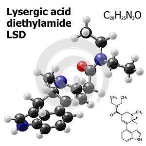 Structural model of LSD molecule