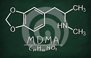 Structural model of MDMA ecstasy