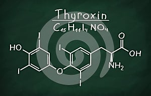 Structural model of Thyroxin