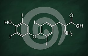Structural model of Thyroxin