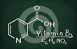 Structural model of Vitamin B3 (Niacin)