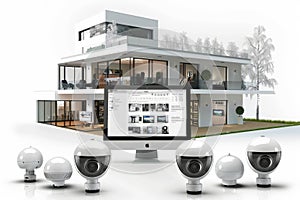 Structural networking supports reliable connections in surveillance systems with barrier systems for motion detection and watchful photo