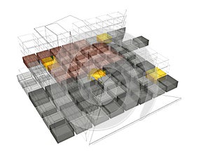 Structural scheme of the modern building