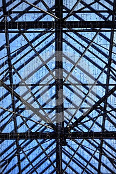 Structural steel building  - glass roof