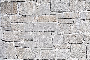White artificial stone wall