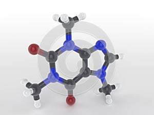 Structure of a caffeine molecule