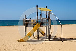 Structure for children\'s games on the beach