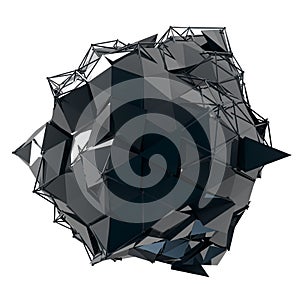 Structure 3d render computer graphics CG. Crystal illustration. One from the set. More in my portfolio.