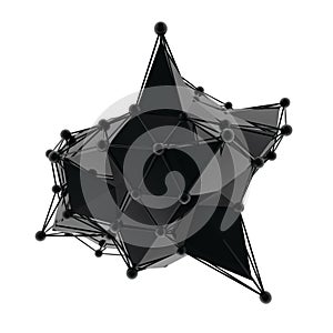 Structure 3d render computer graphics CG. Crystal illustration. One from the set. More in my portfolio.