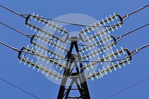 Structure of an electricity pylon