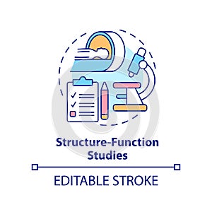 Structure function studies concept icon