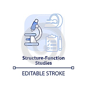 Structure function studies light blue concept icon
