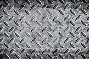 Structure of a Grey, steel Diamond plate