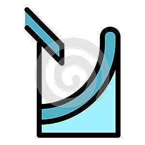 Structure gutter icon color outline vector