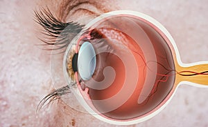 Structure of human eye.