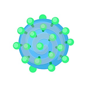 Structure of human papilloma virus under microscope. Microbiology theme. Flat vector design