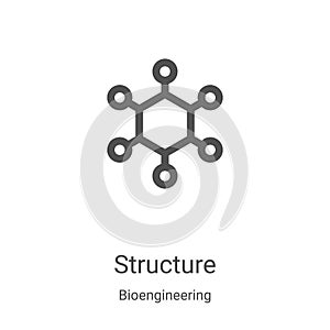 structure icon vector from bioengineering collection. Thin line structure outline icon vector illustration. Linear symbol for use