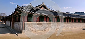 A structure inside the ancient Gyeongbokgung Palace, Seoul, Korea