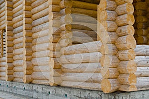 The structure of the log house