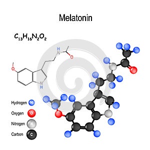 Structure of a melatonin molecule