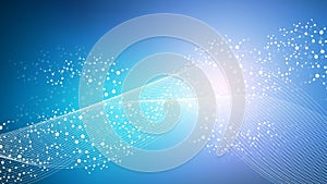 Structure molecule and communication. Dna, atom, neurons. Scientific concept for your design. Connected lines with dots