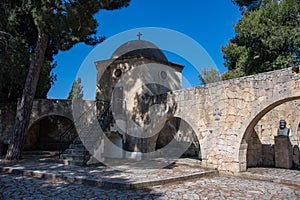 Structure next to the orthodox monastery of Arkadi on the Greek island of Crete