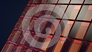 Structure of orange and purple cube design elements Elegant Modern 3D Rendering Abstract Background