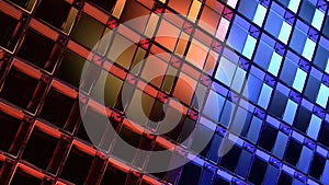 Structure of orange and purple cube design elements Elegant Modern 3D Rendering Abstract Background