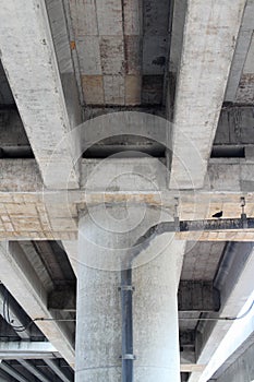 Structure of overpass bridge in Bangkok, Thailand