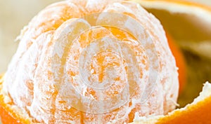 structure of peeled mandarin