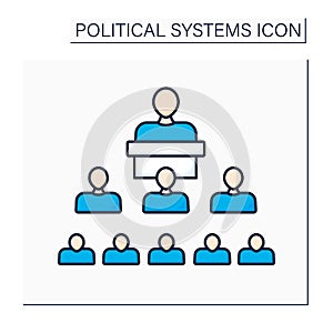 Structure political color icon