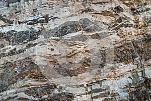Structure of a rock wall