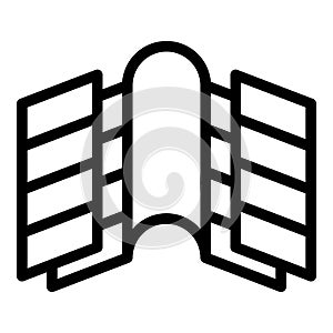 Structure roofer icon outline vector. Roof repair