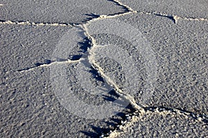 Structure on Salar de Uyuni, salt lake, Bolivia