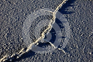 Structure on Salar de Uyuni, salt lake, Bolivia