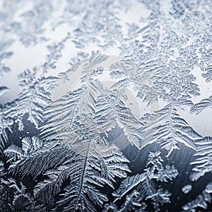 Structure and sharp edges of the frost against a soft blurred