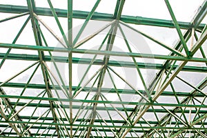 Structure/skeleton of a greenhouse roof