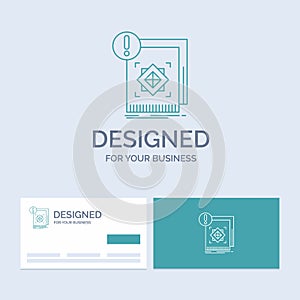 structure, standard, infrastructure, information, alert Business Logo Line Icon Symbol for your business. Turquoise Business Cards