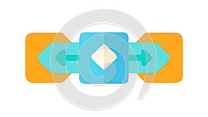 Structured Data Flow Icon: Information Exchange Design, vector design Generative AI