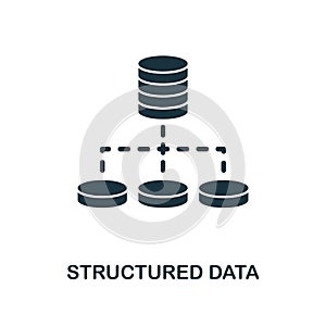 Structured Data icon. Monochrome style design from big data icon collection. UI. Pixel perfect simple pictogram structured data ic