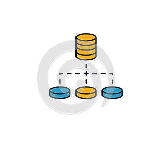 Structured Data icon. Outline filled creative elemet from big data icons collection. Premium structured data icon for ui, ux, apps