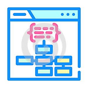 structured data markup seo color icon vector illustration