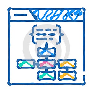 structured data markup seo icon doodle illustration